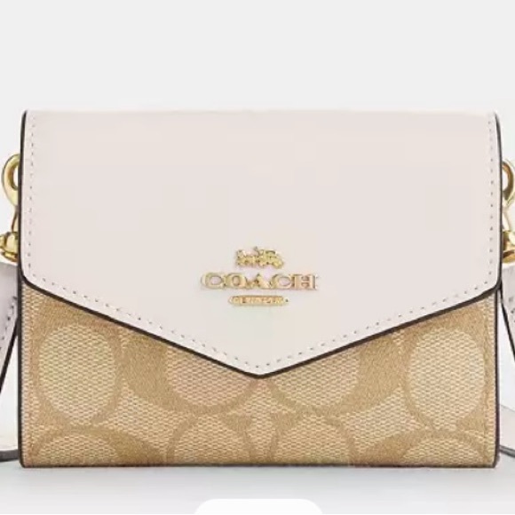 NWT Coach mini envelope wallet with strap - Picture 2 of 6